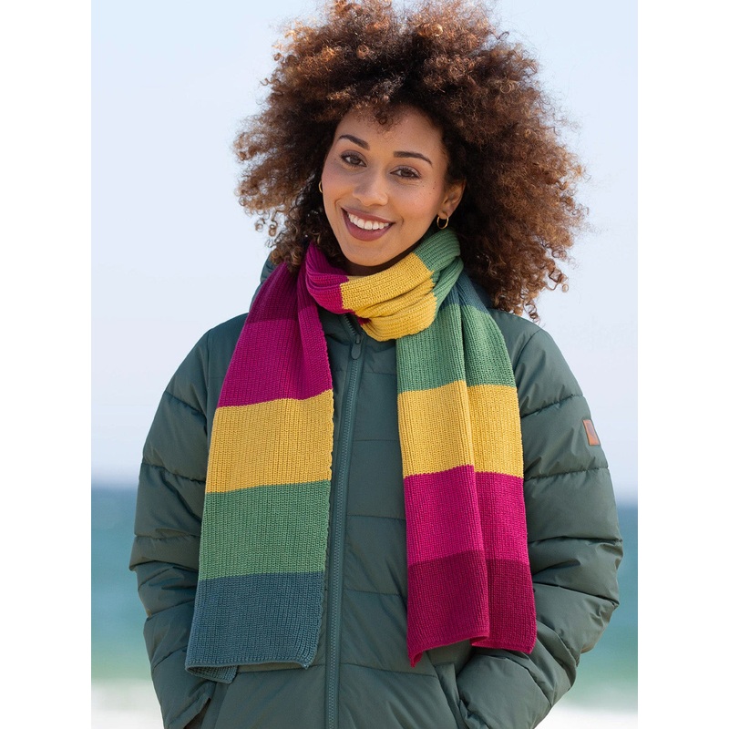 Cliff knit scarf rainbow One Size