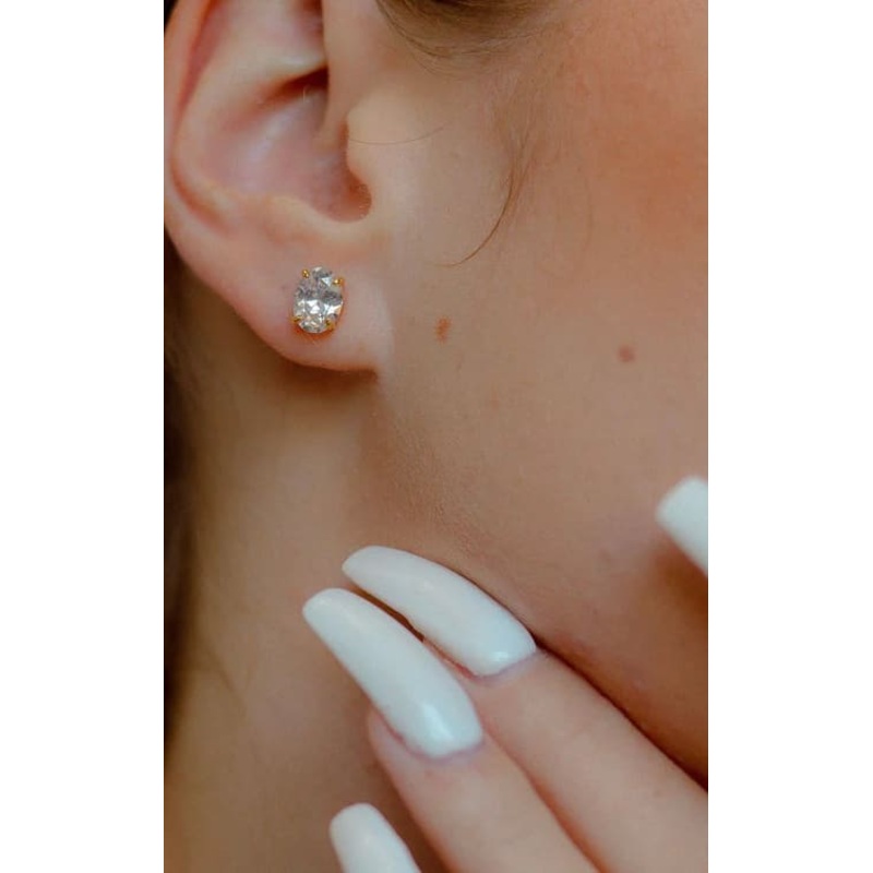 Namaste – Oval Stone Studs