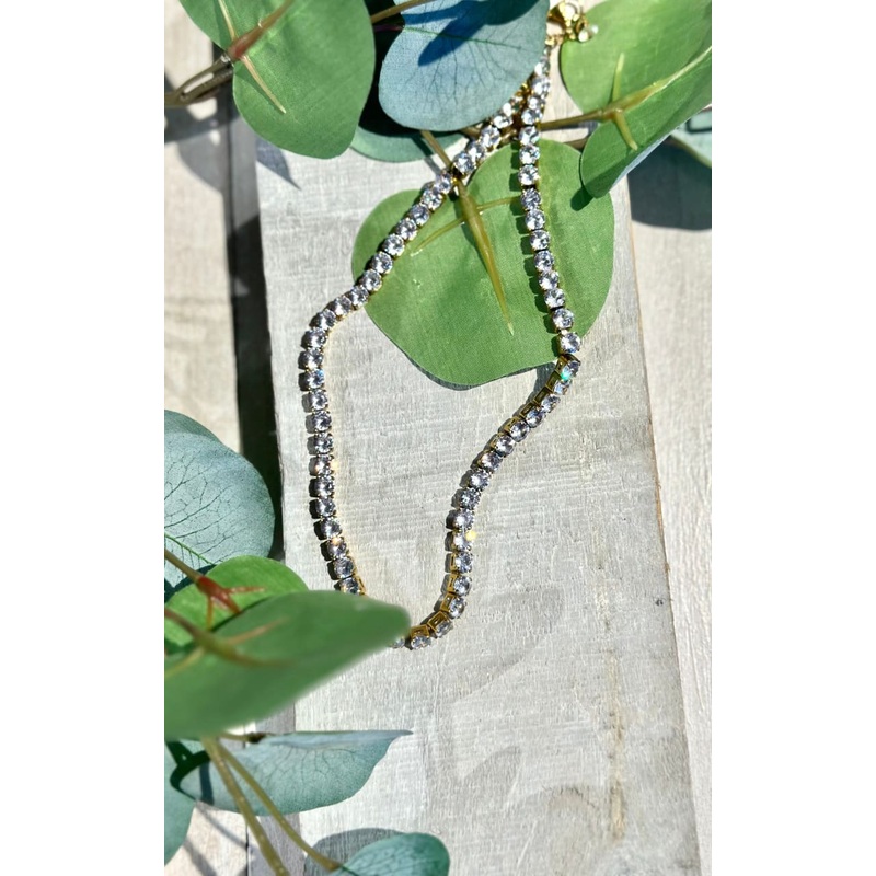 Twisted Baubles- Cubic Stones Neclace GOLD