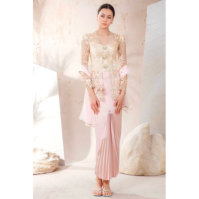 Zaina Kebaya Top (Pink) XS Pink