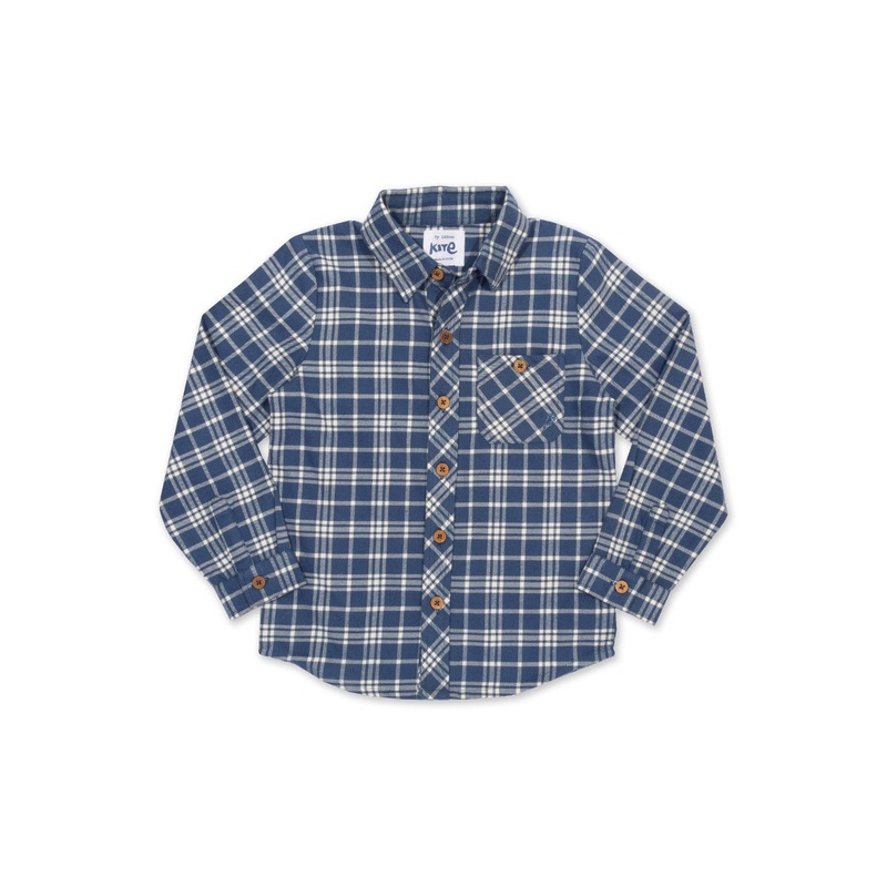 Check shirt navy 0-3 months