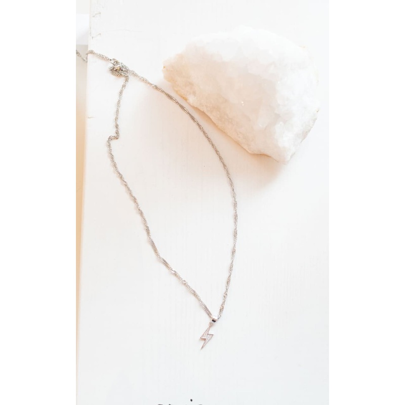 Twisted Baubles- Lightening Charm Necklace