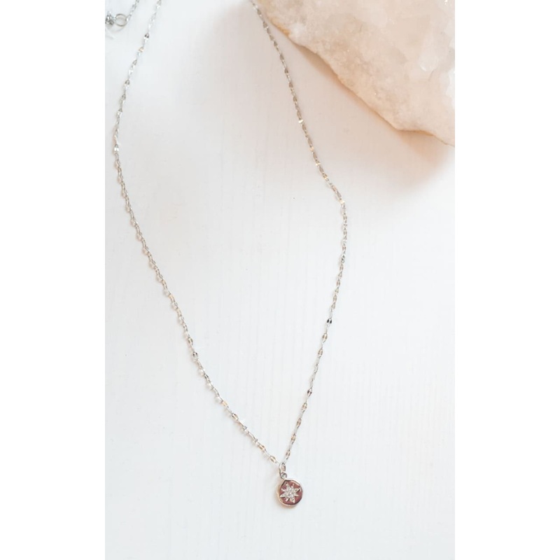 Twisted Baubles- Mini Star Pave Necklace
