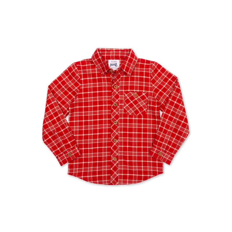 Check shirt red 0-3 months