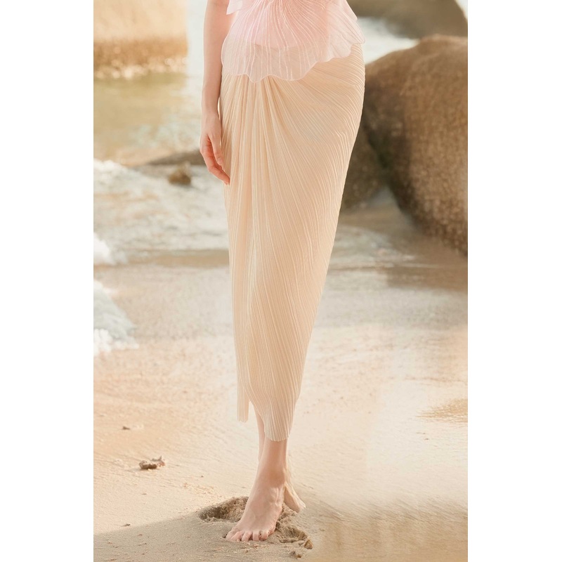 Doreye Plisse Skirt (Pearl) XS Pearl