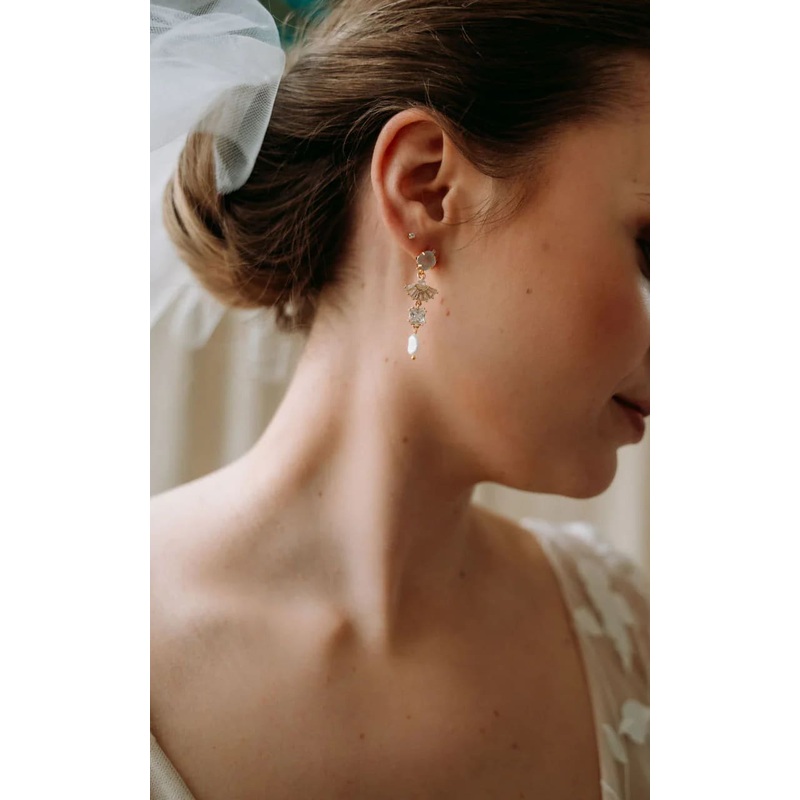 Luna + Stone- Something Blue Earrings