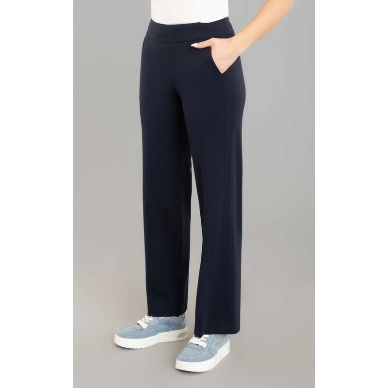 Lisette – Kathryne 30″ Wide Leg Pant W/ Pockets in Midnight Blue 2