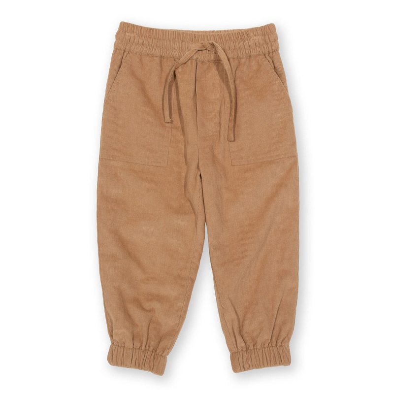 Cosy cord pull ons sesame 0-3 months