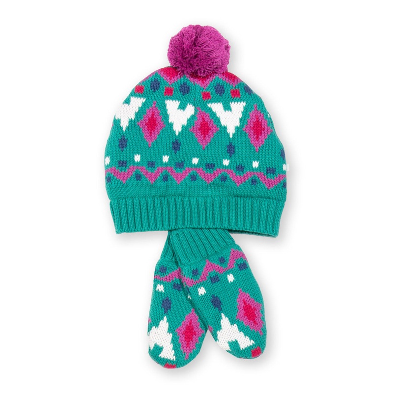 Jurassic hat and mitts jade 0-12 months