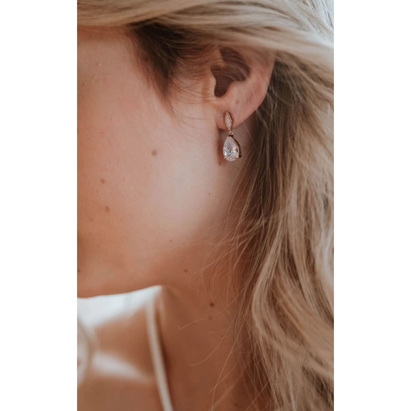 Luna + Stone- Amara Earrings Rose Gold