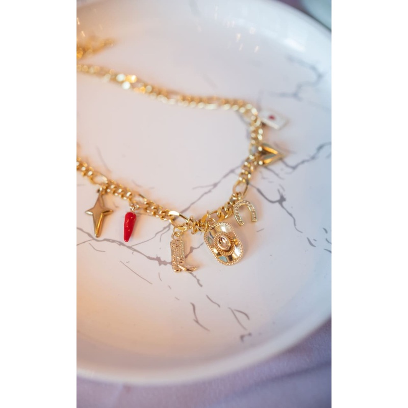 Twisted Baubles- Western Charm Necklace