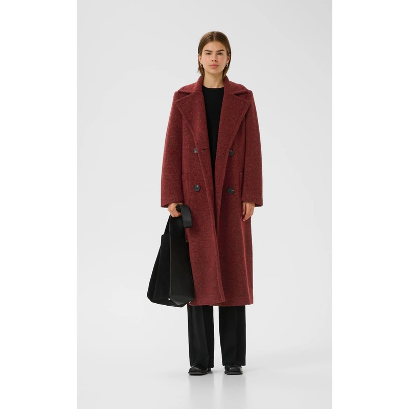 InWear- Yum Wool Coat Syrah Melange 32