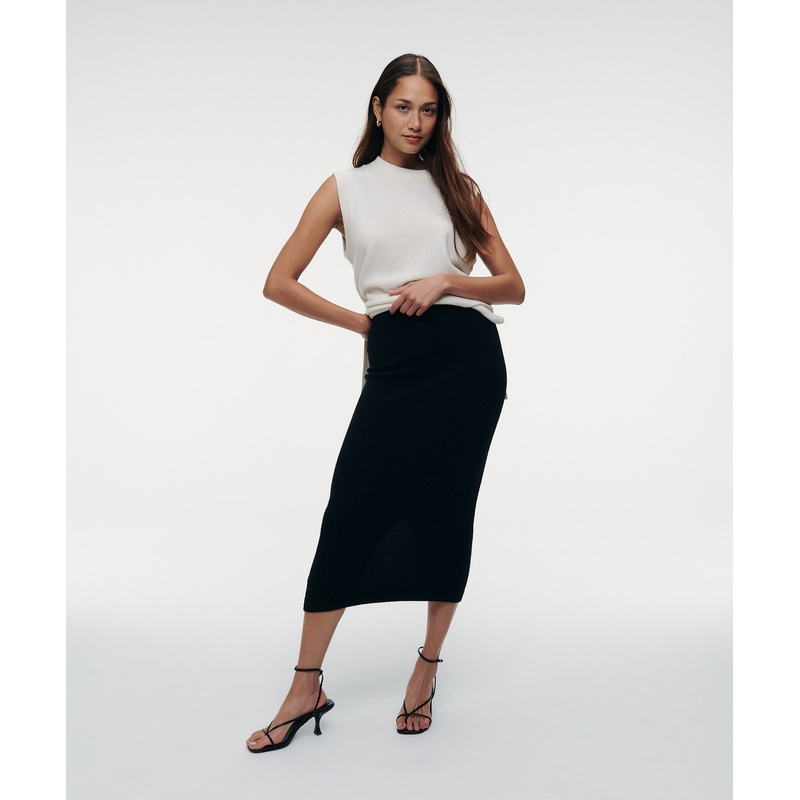 Signature Cashmere Pencil Skirt Black XS