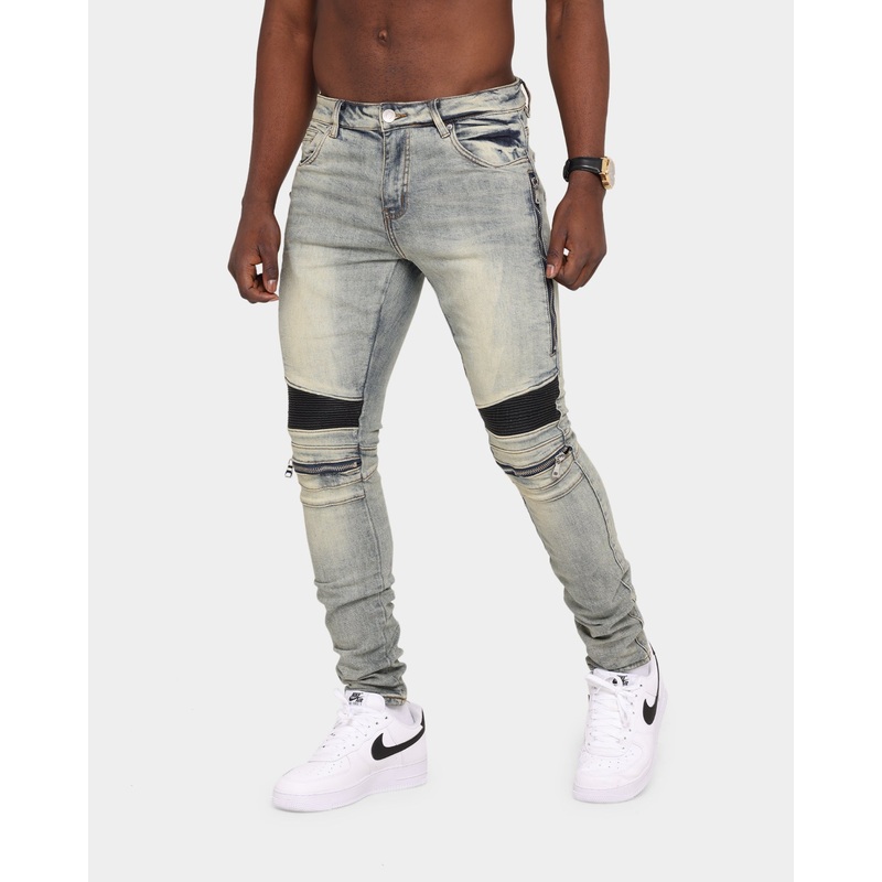 Embellish Sunny Biker Denim Jean Light Sand 30