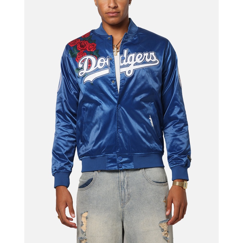 Pro Standard Los Angeles Dodgers Roses Satin Jacket Dark Blue S