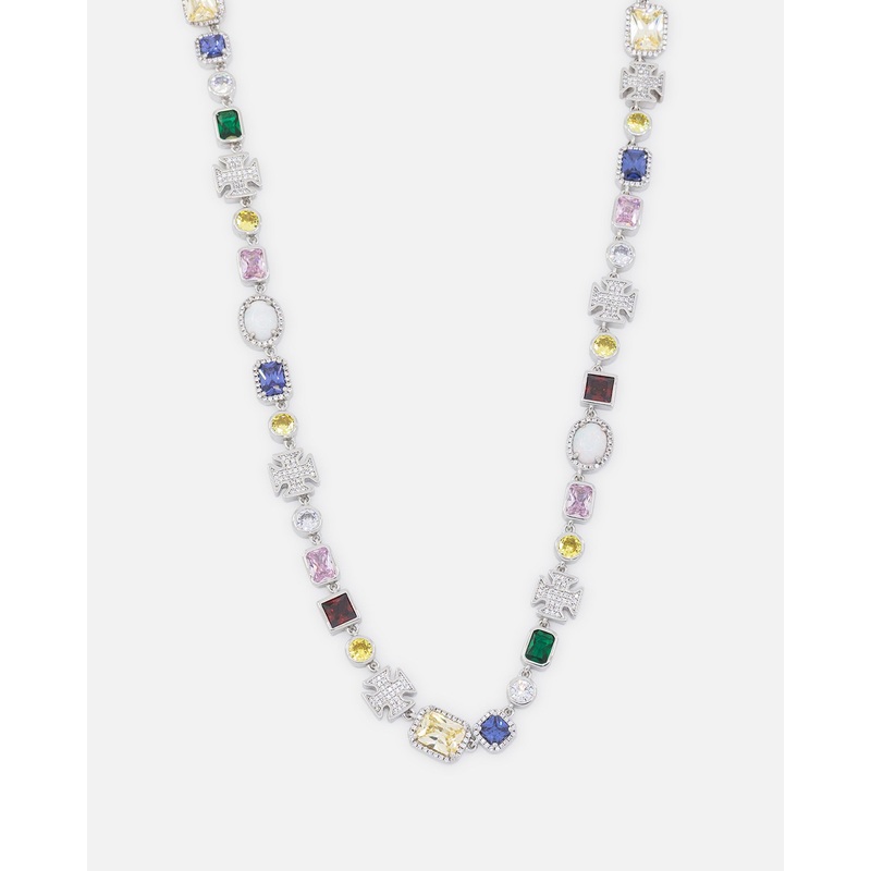 Saint Morta Iced Candy Chain Multi/Iced White Gold 18