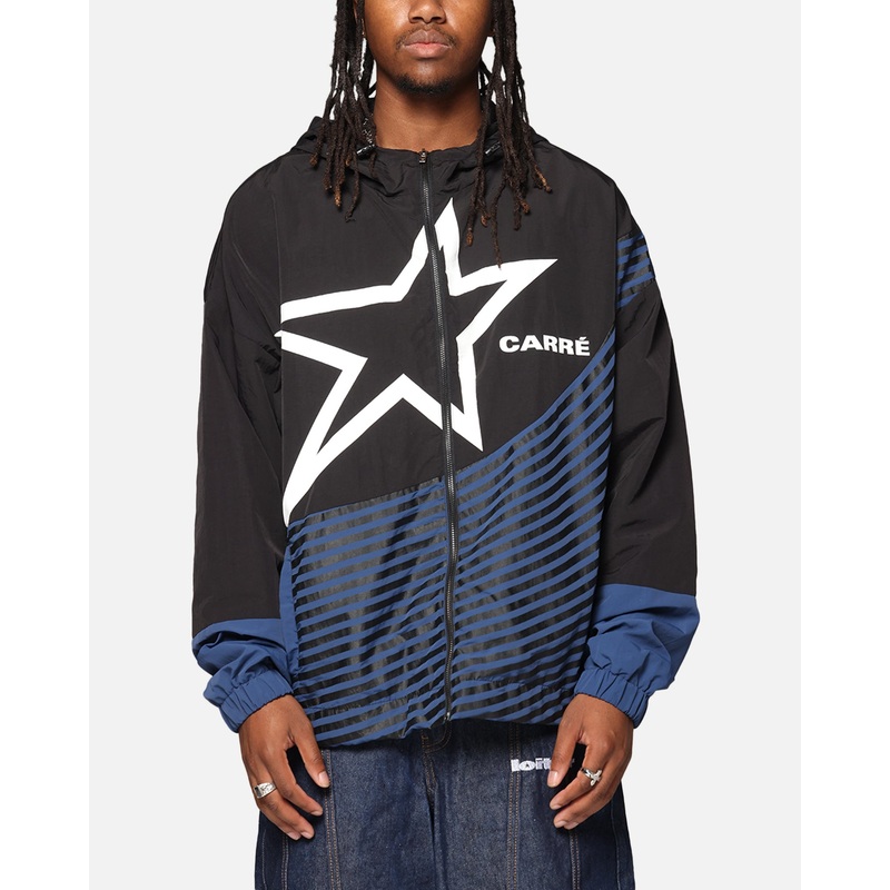 Carre Star Shooter Windbreaker Jacket Black/Blue XS