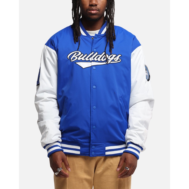 Bleacher Athletic Canterbury-Bankstown Bulldogs NRL 1908 Baseball Varsity Jacket Official Team Colour S