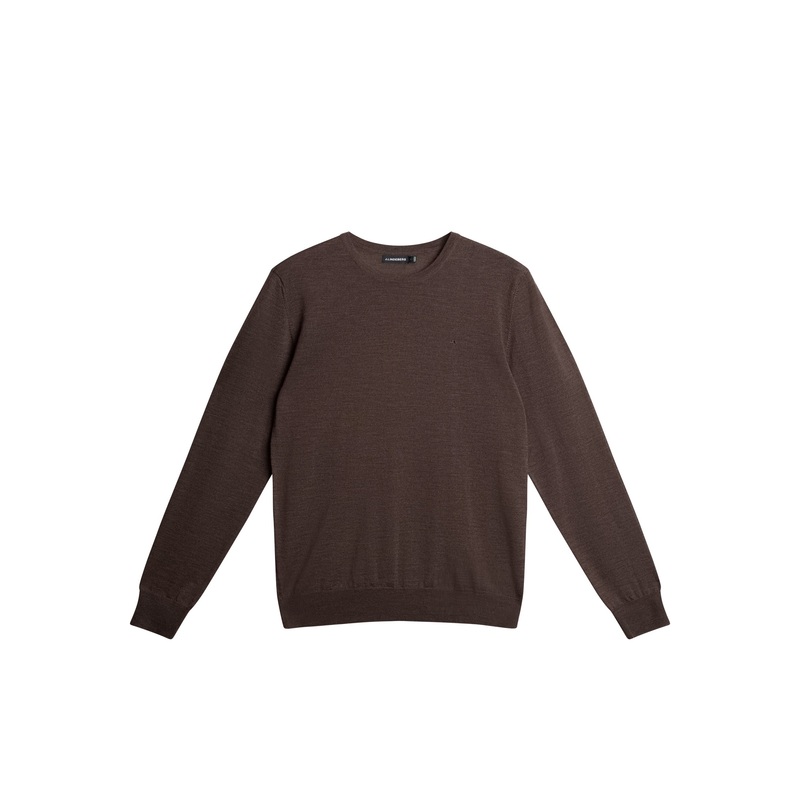 Lyle Light Merino Sweater / Walnut Melange Walnut Melange L