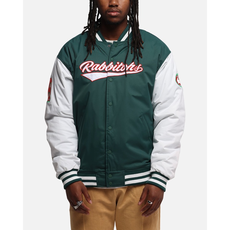 Bleacher Athletic South Sydney Rabbitohs NRL 1908 Baseball Varsity Jacket Official Team Colour S