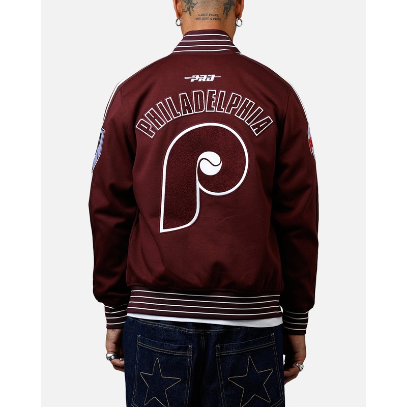 Pro Standard Philadelphia Phillies Double Knit Jacket Burgundy S