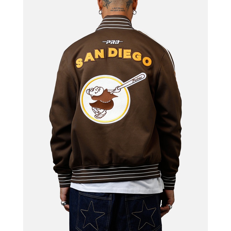 Pro Standard San Diego Padres Double Knit Jacket Brown S