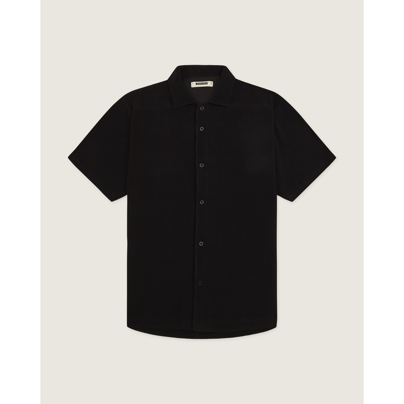 WBBanks Plisse Shirt – Black XXS