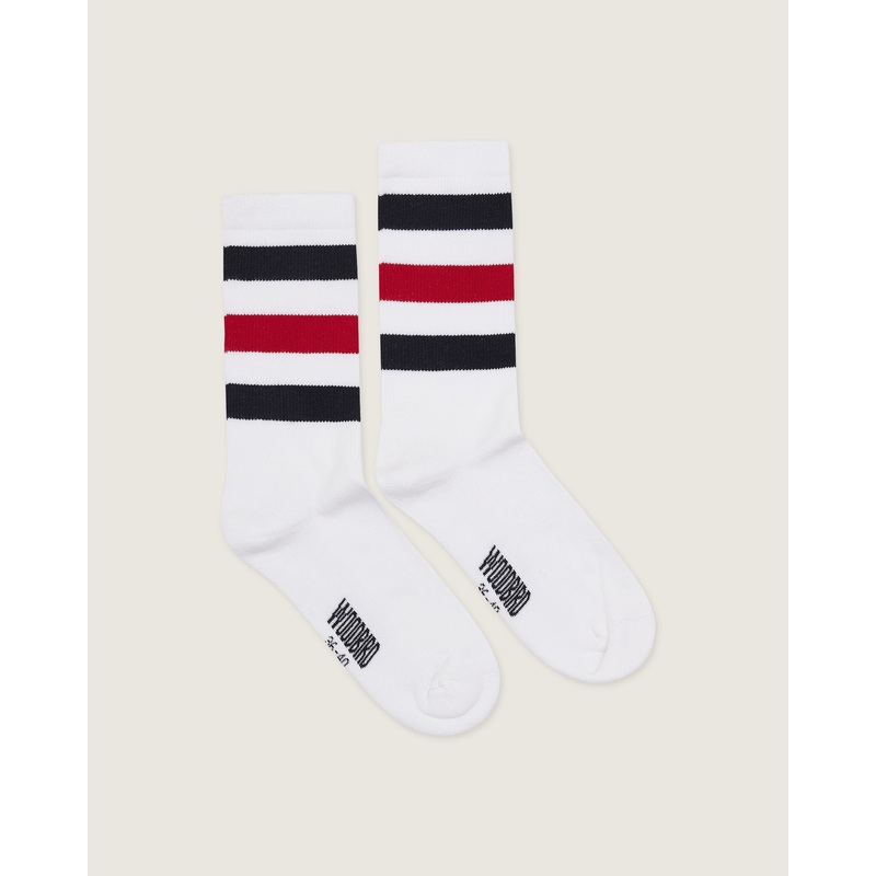 WBTennis Socks 2 pack – White-Navy-Red 36-40