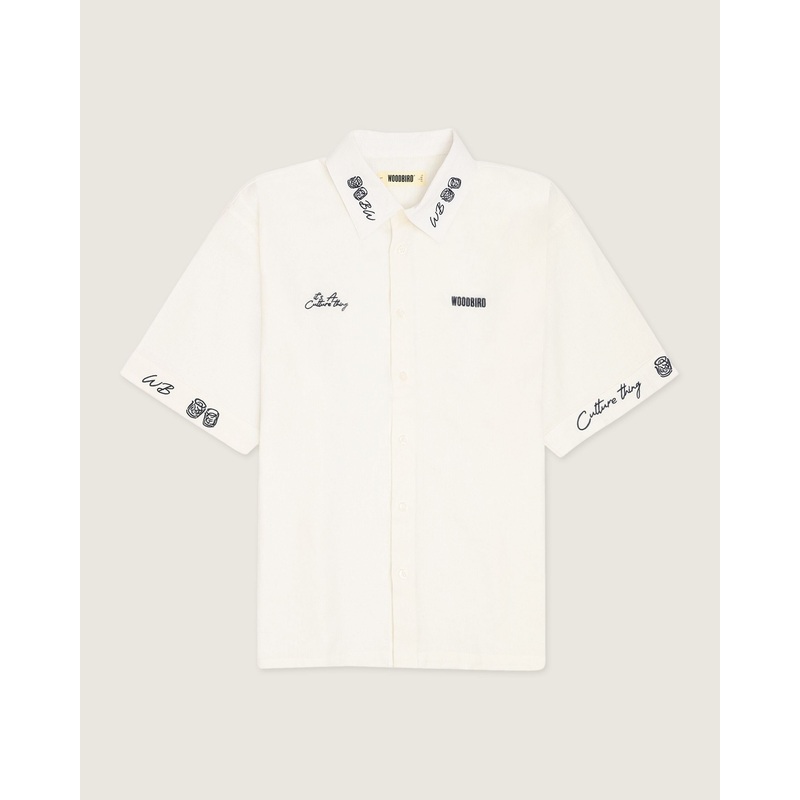 WBWang Embroid Shirt – Off White XS
