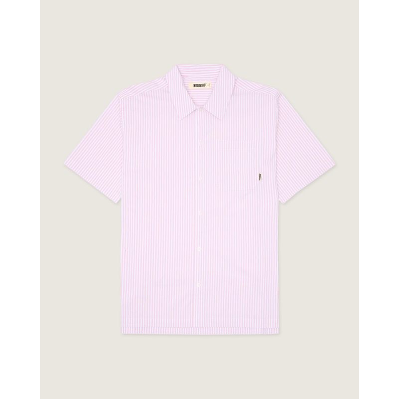WBBanks Stripe Shirt – White-Pink XS