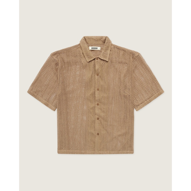 WBWang Lace Shirt – Taupe Brown XS