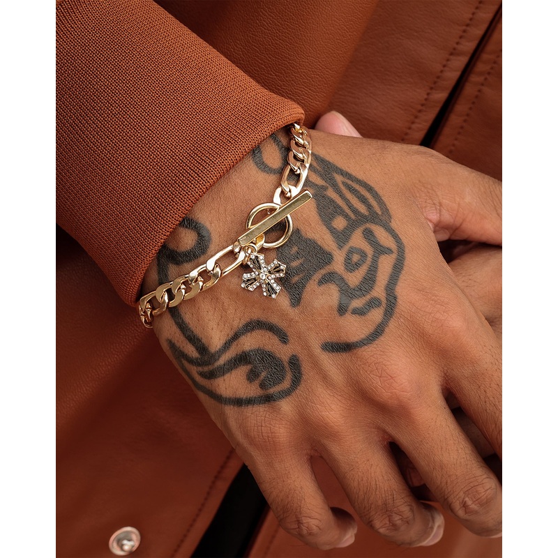 Wild for the Weekend T Bar Cross Bracelet Gold ONE