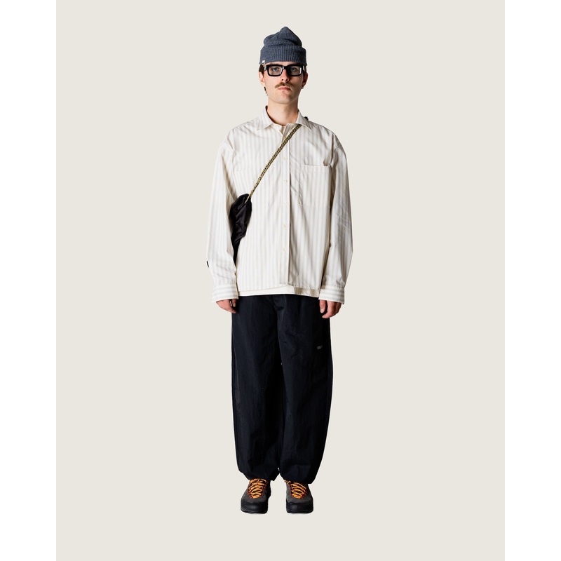 WBBuzo Pocket Shirt – Off White Stripe XS