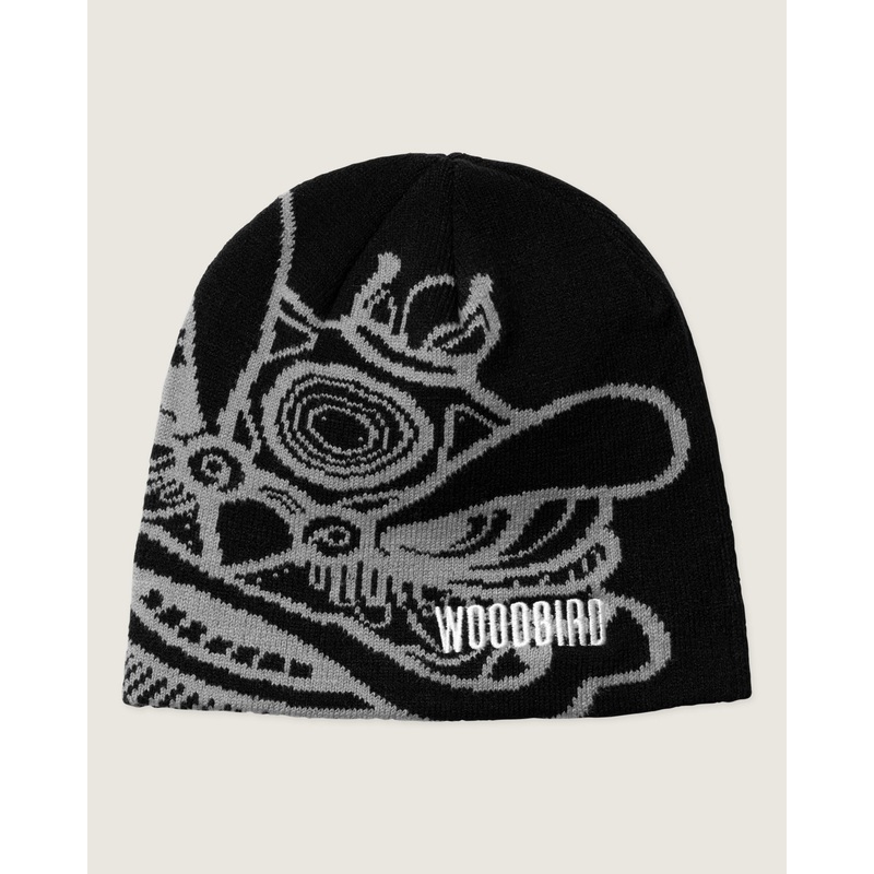 WBYan Lion JQ Beanie – Black-Grey One Size