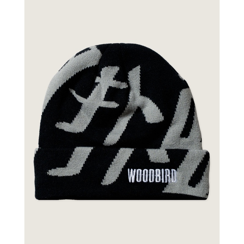 WBYan Sumo JQ Fold Beanie – Black-Grey One Size