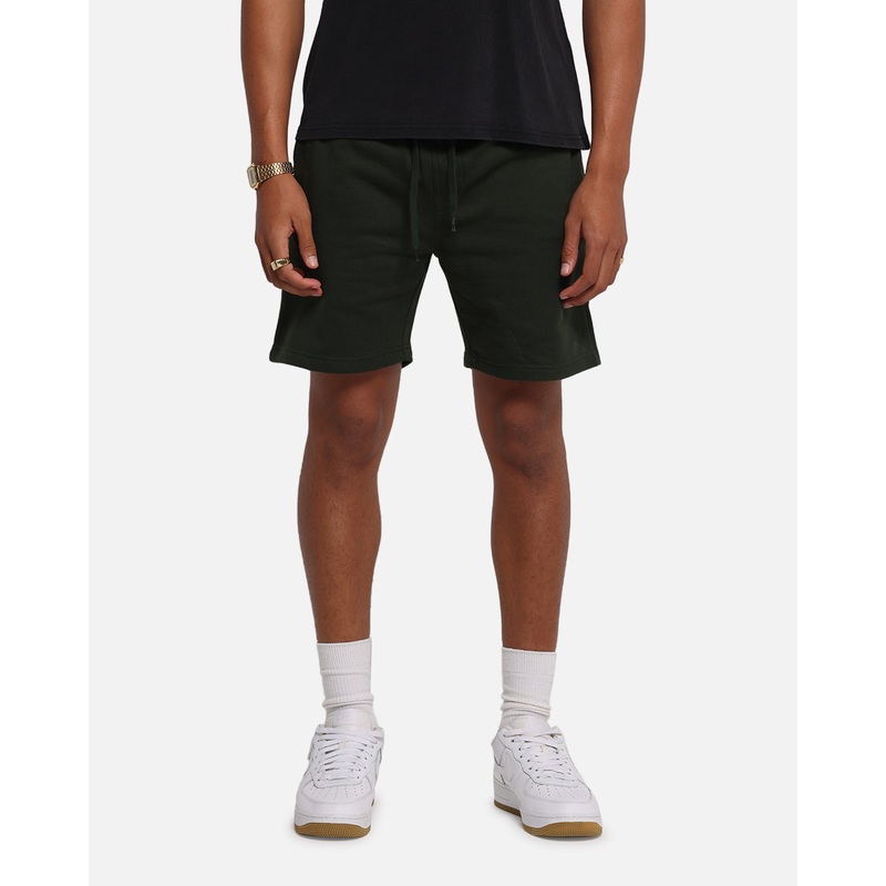 Carr Blanc Classic Sweat Shorts Dark Green XS