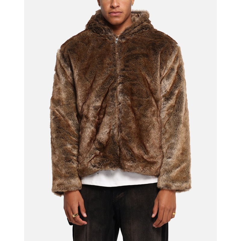 XXIII Into The Wild Fur Jacket Brown S