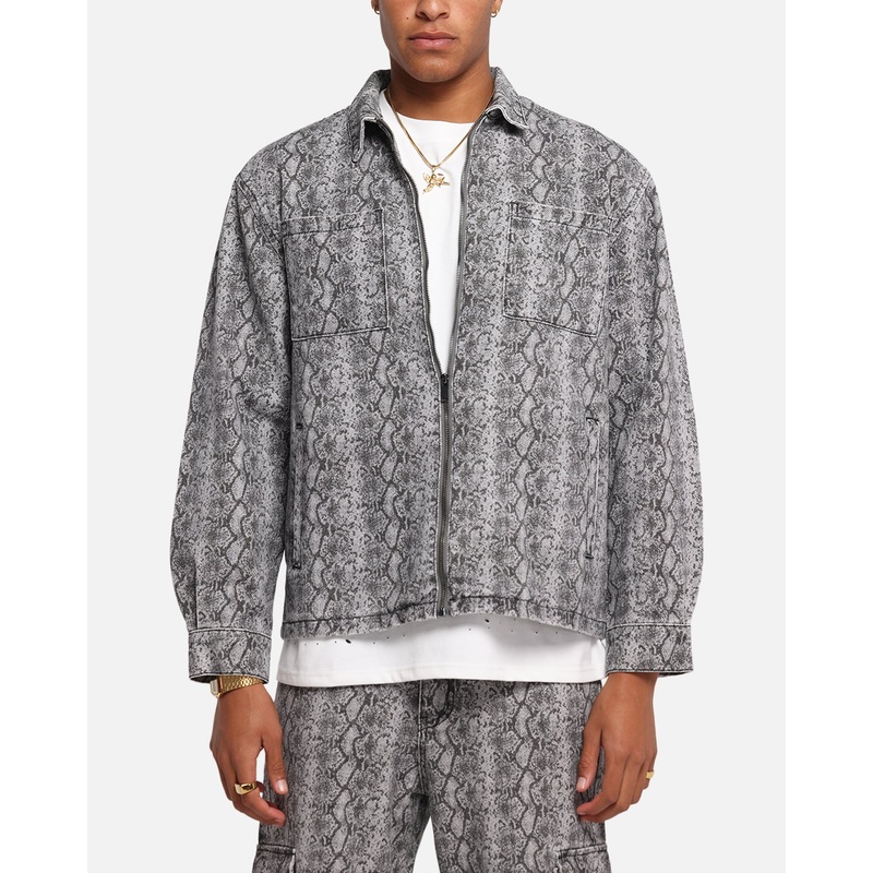 XXIII Snake Skin Jacket Black Snake Print S