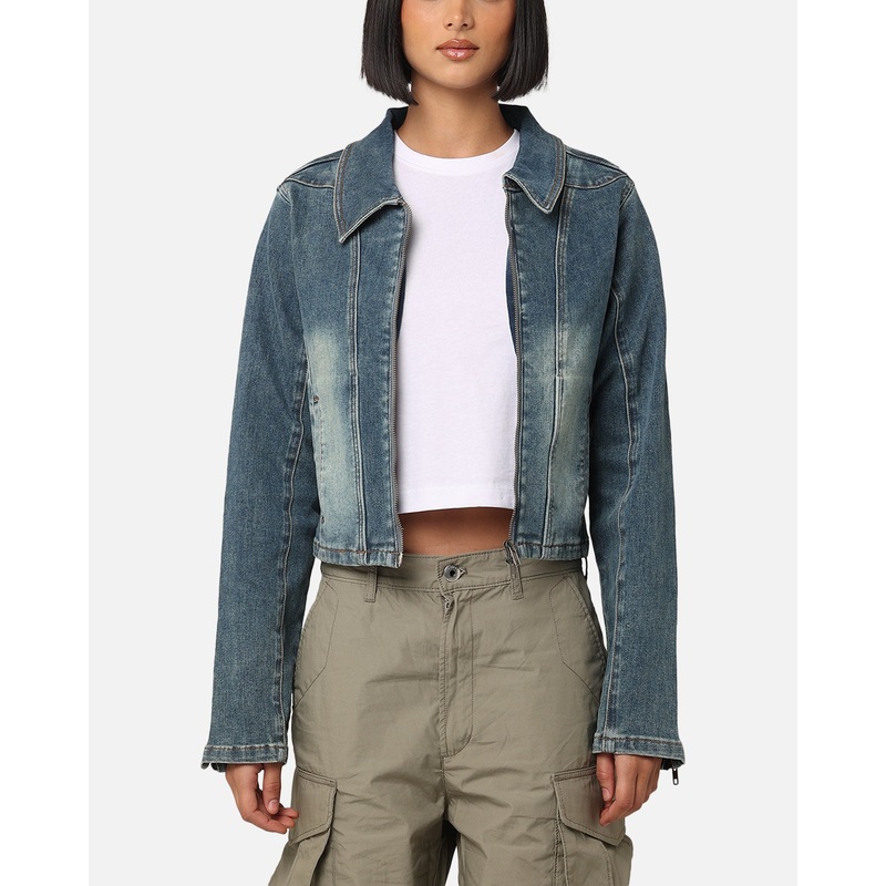 XXIII Women’s Josie Fitted Denim Jacket Dark Denim 6