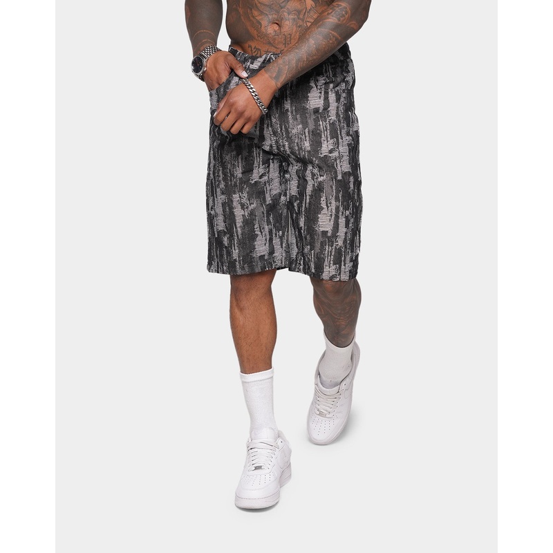 XXIII Ardell Textured Denim Shorts Black 30