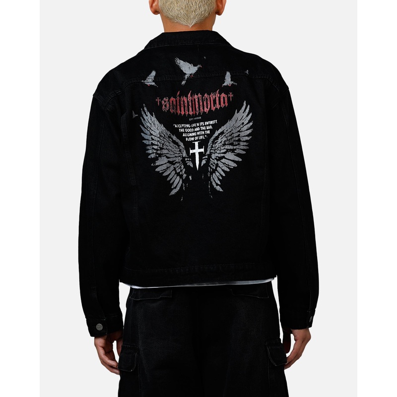 Saint Morta Amorfati Denim Jacket Black Shadow S