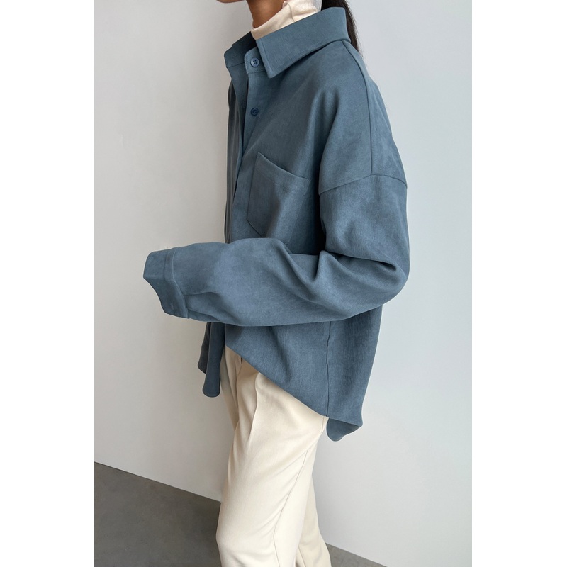 BUTTON UP SHIRT Midnight Navy Small