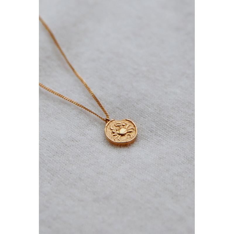CANCER PENDANT NECKLACE Gold One Size