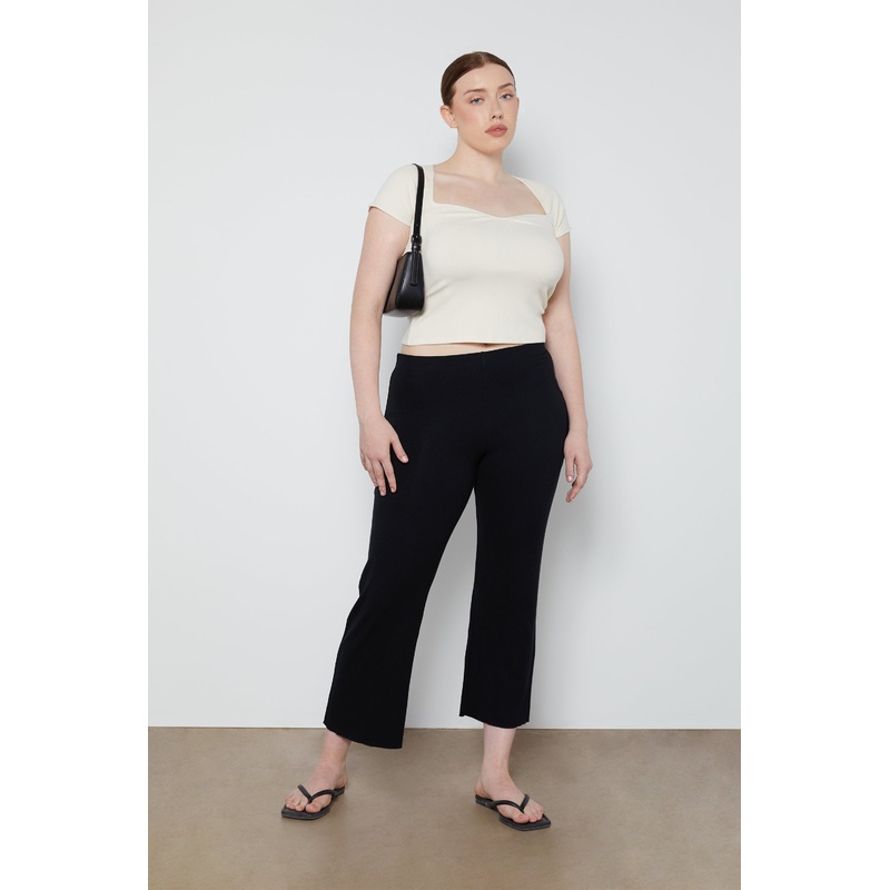 CAP SLEEVE TOP Coconut Milk Double Extra Small
