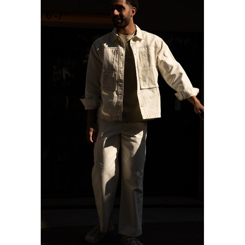 COTTON-TWILL BUTTON UP SHIRT PAPYRUS Extra Small