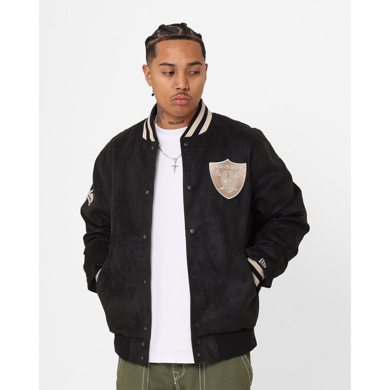 New Era Las Vegas Raiders Suede Jacket Black S