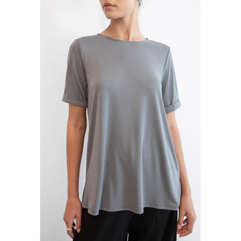 BOAT NECK TOP Black Extra Small