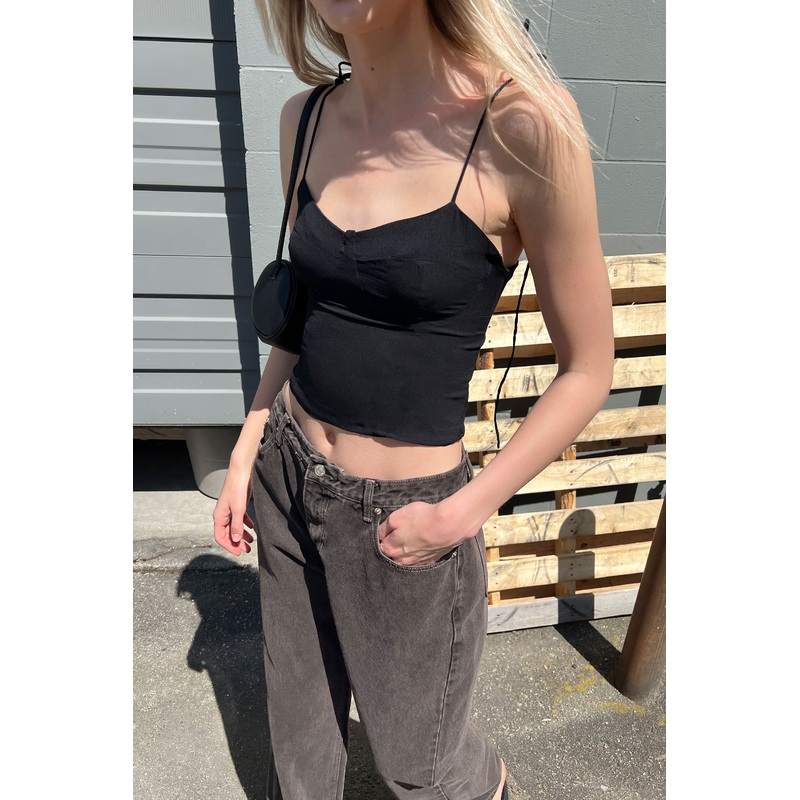 BUSTIER TOP Black Extra Small