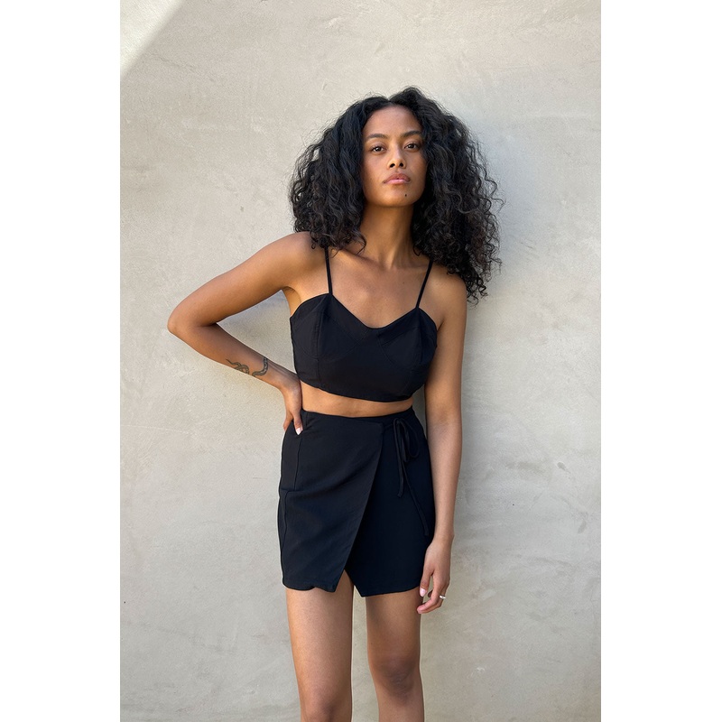 CROPPED BUSTIER TANK Seedpearl Extra Small