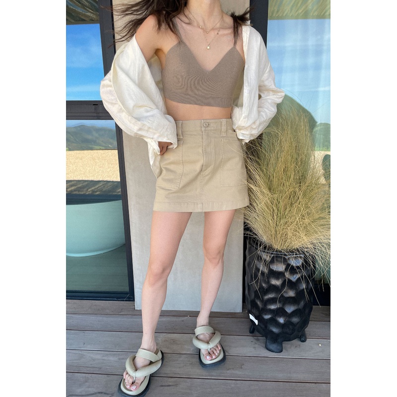 TWILL MINI SKIRT Beige 0